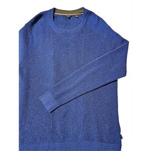 Ted Baker Mixme Directional Ribbed‎ Crewneck Sweater Cotton Blend Men's 7 (3XL)